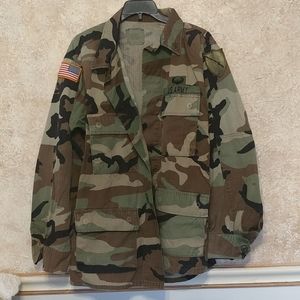 Military camo shirt or wear it as a light weight jacket